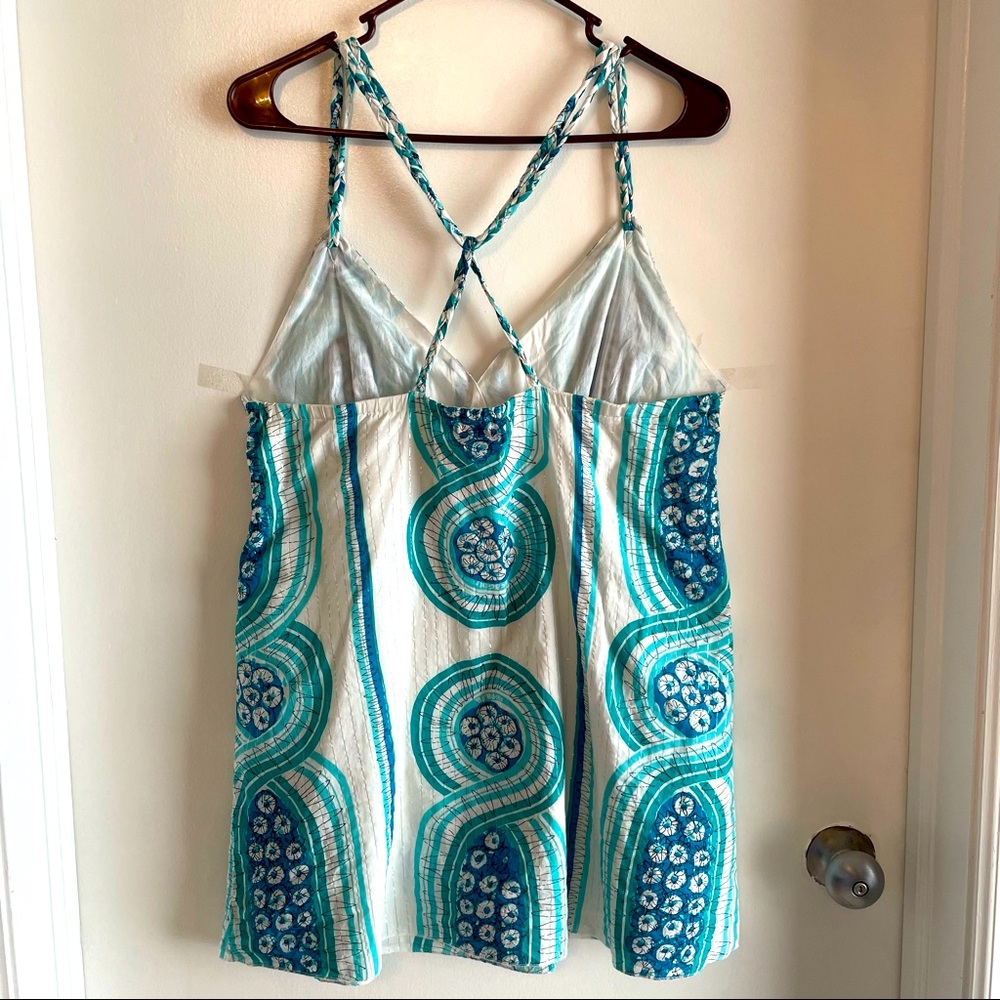 BCBGIRLS!!!! Women’s Turquoise Stripe mini Sundress or Top! Spaghetti Straps. - Picture 5 of 10